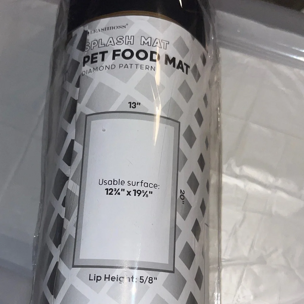 Black Pet Food Mat